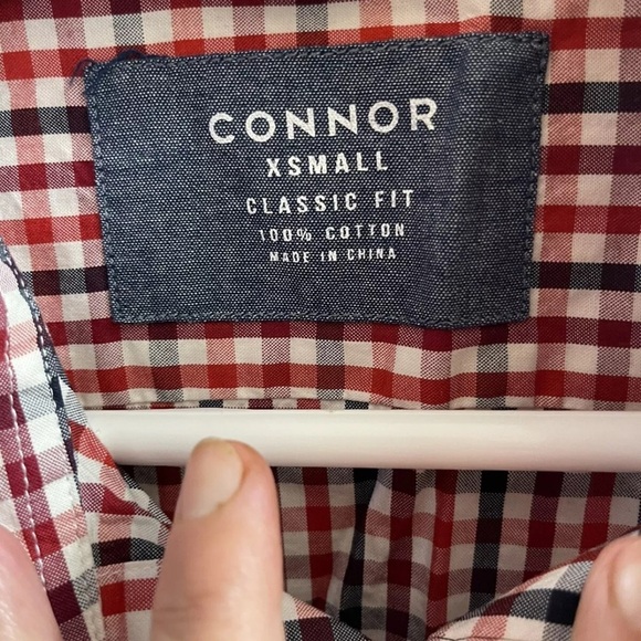 Connor Men's  Checkered cotton Long Sleeve Collared Button Up Shirt Size XS - Picture 3 of 7